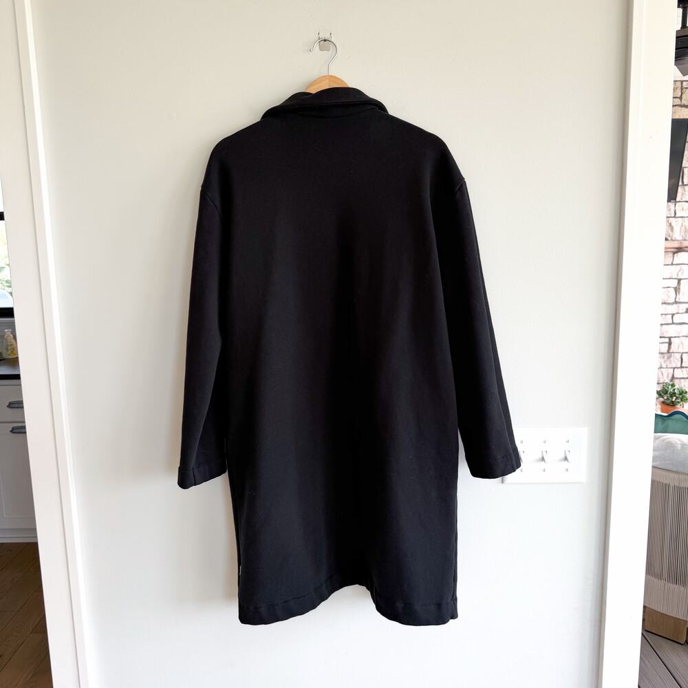 Vuori Soho Meton Open-Front MId Length Trench Coat Black XS - Picture 2 of 9